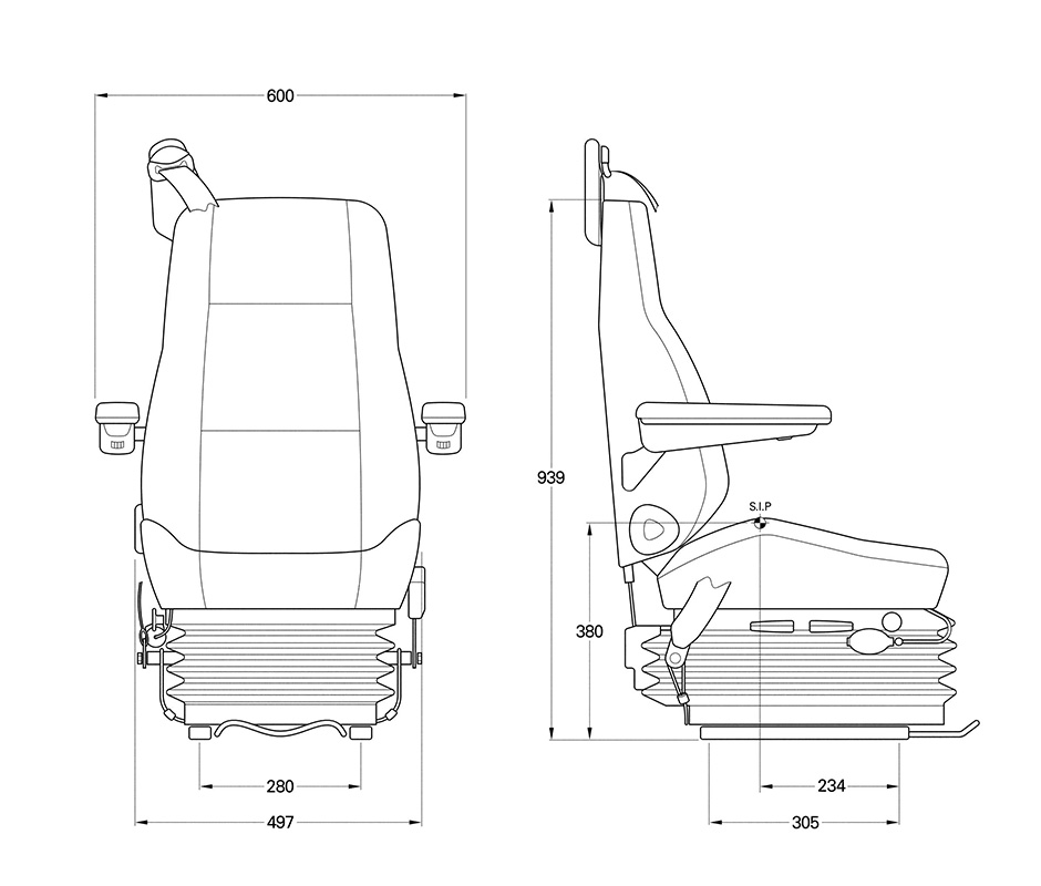 KAB 554B Kenworth Truck Seat Truck and Bus Seats TRT Seating